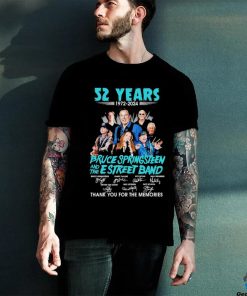 Official 52 Years 1972 2024 Bruce Springsteen And The E Street Band Thank You For The Memories Signatures Shirt