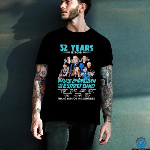 Official 52 Years 1972 2024 Bruce Springsteen And The E Street Band Thank You For The Memories Signatures Shirt