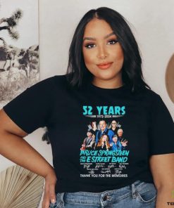 Official 52 Years 1972 2024 Bruce Springsteen And The E Street Band Thank You For The Memories Signatures Shirt