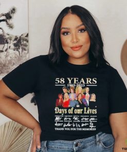 Official 58 Years 1965 – 2023 Days Of Our Lives Thank You For The Memories Signature Shirt