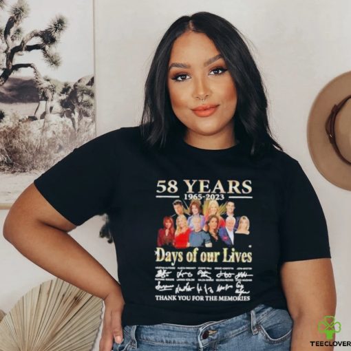 Official 58 Years 1965 – 2023 Days Of Our Lives Thank You For The Memories Signature Shirt