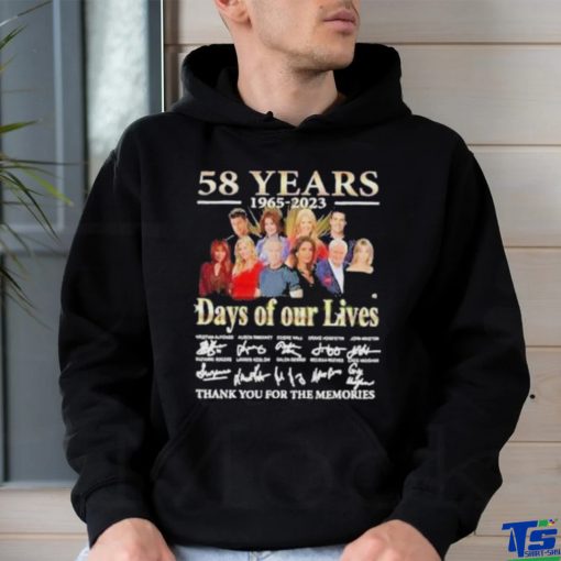 Official 58 Years 1965 – 2023 Days Of Our Lives Thank You For The Memories Signature Shirt
