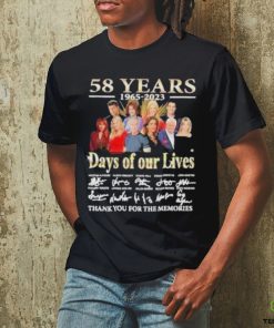 Official 58 Years 1965 – 2023 Days Of Our Lives Thank You For The Memories Signature Shirt