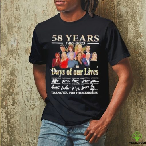Official 58 Years 1965 – 2023 Days Of Our Lives Thank You For The Memories Signature Shirt