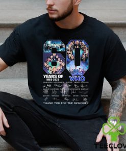 Official 60 Years Of 1963 – 2023 Doctor Who Signature Thank You For The Memories Signatures Shirt