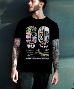 Official 60 Years Of 1965 2025 Pink Floyd Thank You For The Memories T Shirt