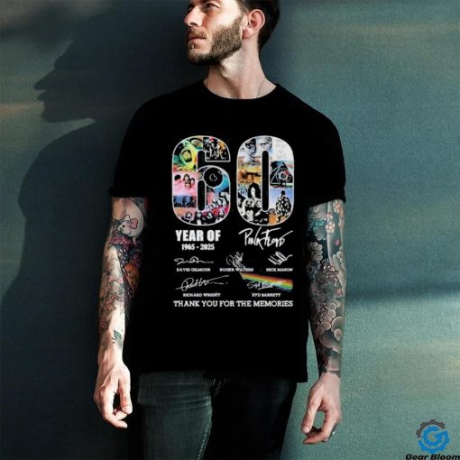 Official 60 Years Of 1965 2025 Pink Floyd Thank You For The Memories T Shirt