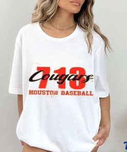 Official 713 Cougars Houston Baseball Long Sleeve Tee Shirt