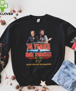 Official 74 Years Bruce Springsteen 1949 2023 Thank You For The Memories Signatures Shirt