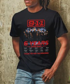 Official 9 1 1 6 Years 2018 2024 Thank You For The Memories T Shirt