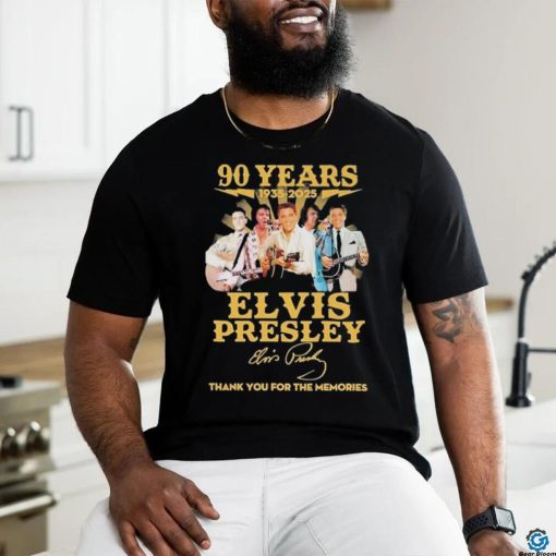 Official 90 Years 1935 – 2025 Elvis Presley Thank You For The Memories T Shirt