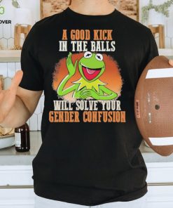 Official A Good Kick In The Balls Will Solve Your Gender Confusion Shirt