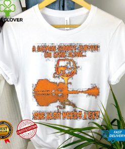 Official A Woman Cannot Survive On Wine Alone She Also Needs A Cat Halloween Shirt