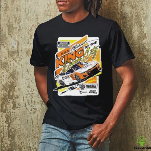 Official A.J. Allmendinger Checkered Flag Sports Heather Gray 2023 Bank of America ROVAL 400 Race Winner T Shirt