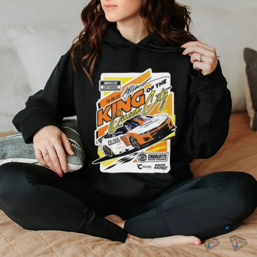 Official A.J. Allmendinger Checkered Flag Sports Heather Gray 2023 Bank of America ROVAL 400 Race Winner T Shirt