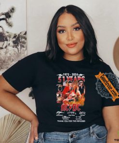 Official ACDC 51 Years Of Rock Thank You For The Memories 1973 2024 T Shirt