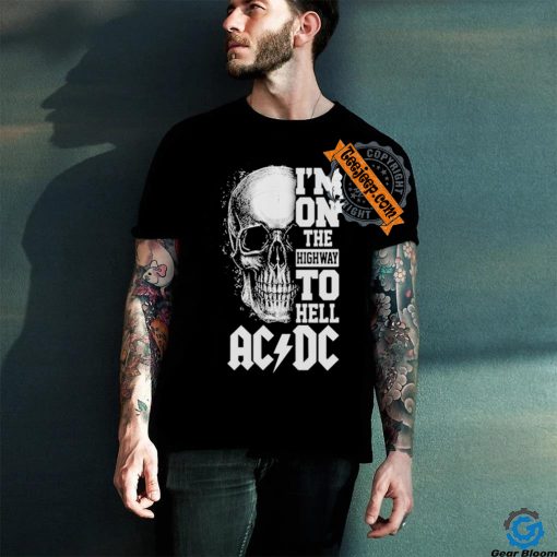 Official ACDC I Am On The Highway To Hell Rock On T Shirt