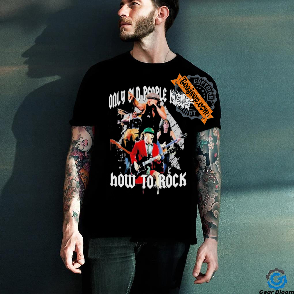 Official ACDC Only Old People Know How To Rock Highway To Hell T Shirt Official ACDC Only Old People Know How To Rock Highway To Hell T Shirt