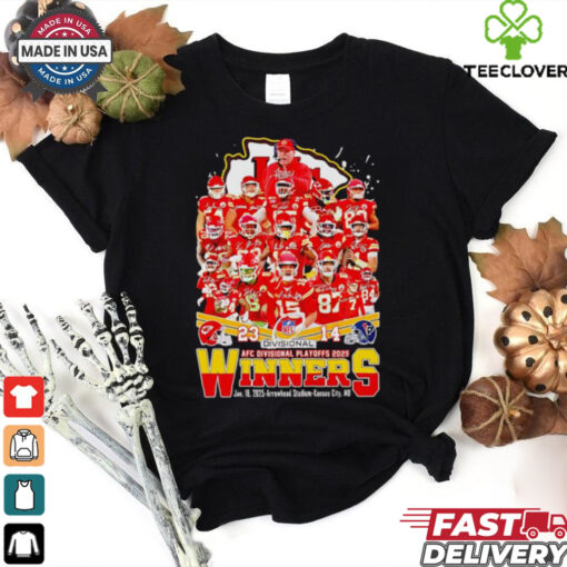 Official AFC Divisional Playoffs 2025 winners Kansas City Chiefs players shirt