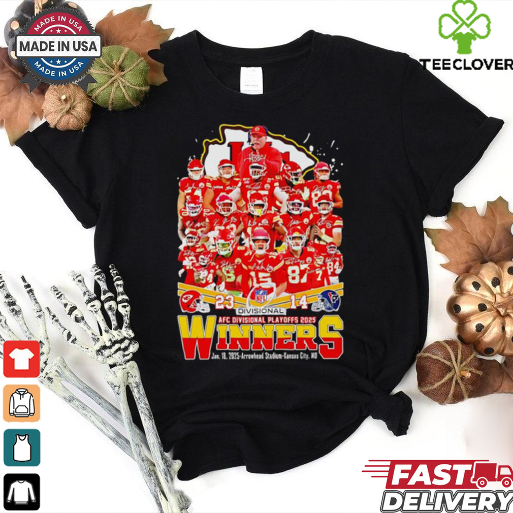 Official AFC Divisional Playoffs 2025 winners Kansas City Chiefs players shirt Official AFC Divisional Playoffs 2025 winners Kansas City Chiefs players shirt