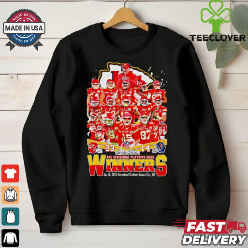 Official AFC Divisional Playoffs 2025 winners Kansas City Chiefs players shirt