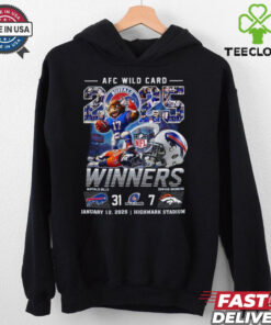 Official AFC Wild Card 2025 Winners Buffalo Bills Beat Denver Broncos Mascot Shirt