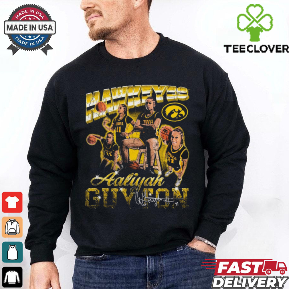 Official Aaliyah Guyton Iowa Hawkeyes 90s Graphic Signature t shirt Official Aaliyah Guyton Iowa Hawkeyes 90s Graphic Signature t shirt