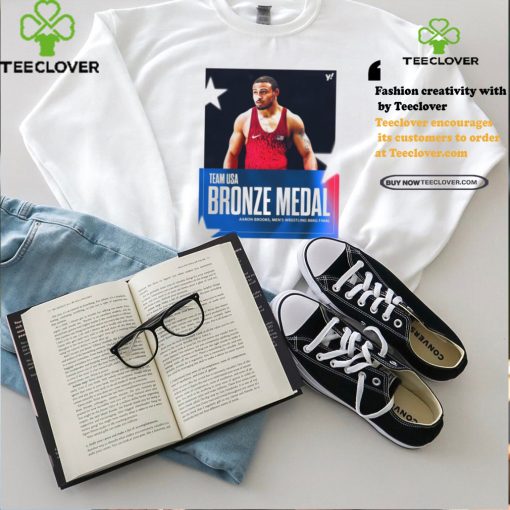 Official Aaron Brooks Team USA Bronze Medal Men’s Wrestling 86Kg Final Paris Olympic 2024 Poster t shirt