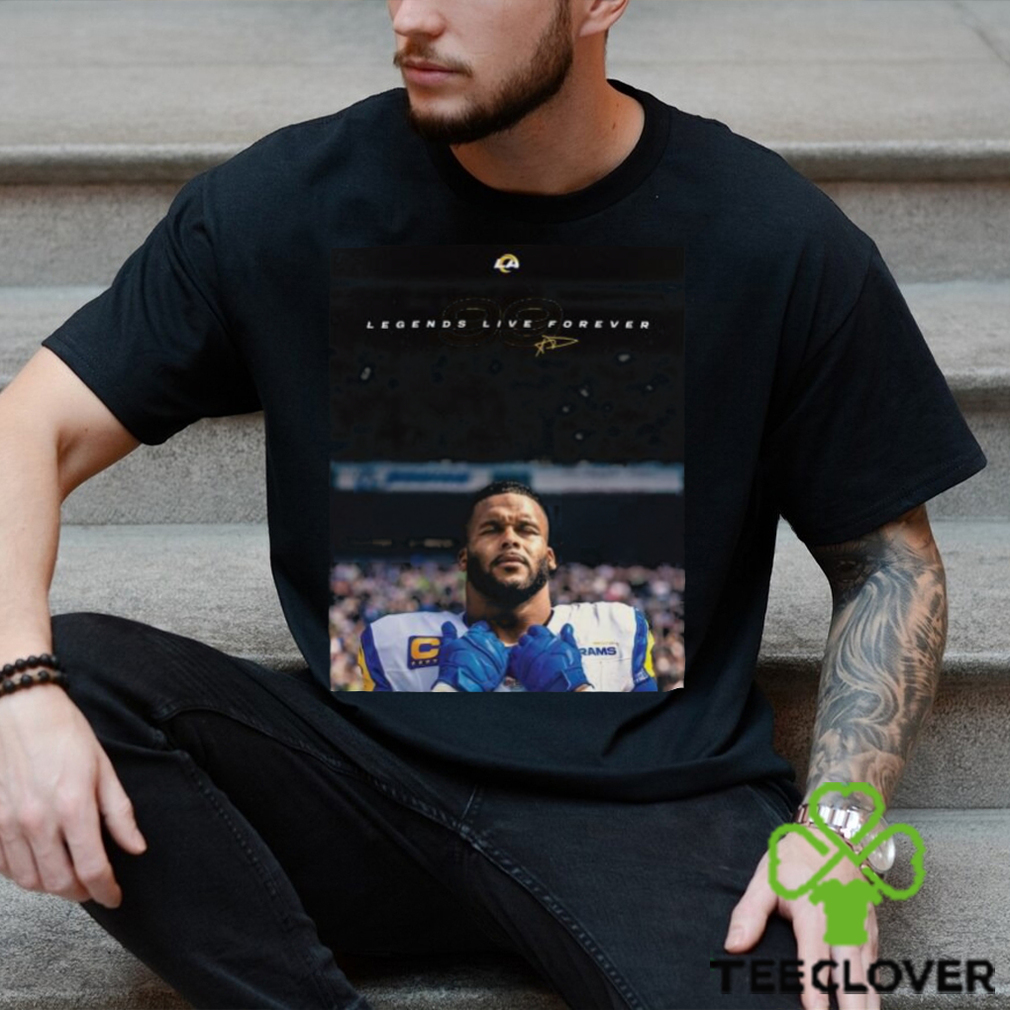 Official Aaron Donald Los Angeles Rams Legends Live Forever Siganture 99 T Shirts Official Aaron Donald Los Angeles Rams Legends Live Forever Siganture 99 T Shirts