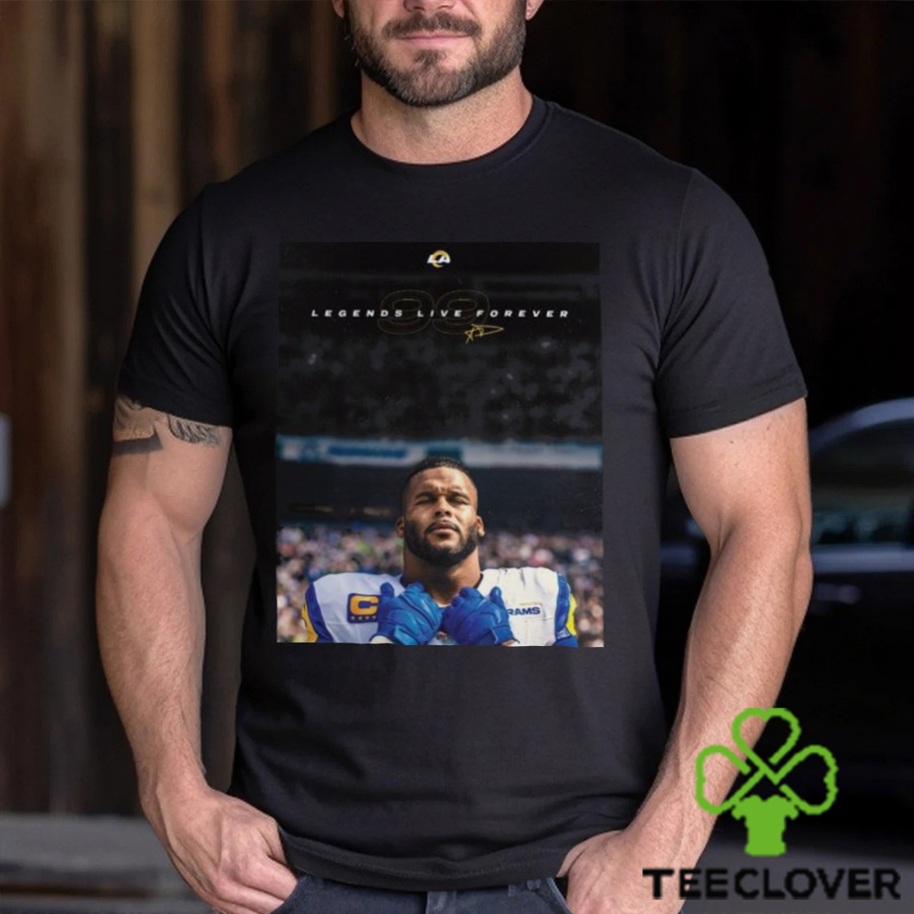 Official Aaron Donald Los Angeles Rams Legends Live Forever Siganture 99 T Shirts Official Aaron Donald Los Angeles Rams Legends Live Forever Siganture 99 T Shirts