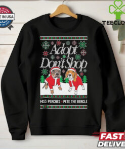 Official Adopt Don’t Shop Miss Peaches X Pete The Beagle Ugly Christmas 2024 Shirt