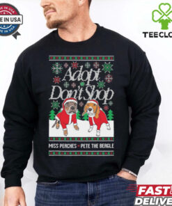 Official Adopt Don’t Shop Miss Peaches X Pete The Beagle Ugly Christmas 2024 Shirt