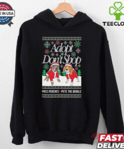Official Adopt Don’t Shop Miss Peaches X Pete The Beagle Ugly Christmas 2024 Shirt