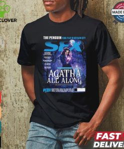 Official Agatha All Along SFX The Penguin Fowl Play In Gotham City Magazine Cover Unisex T Shirt