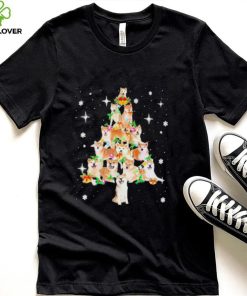 Official Akita Tree Christmas Lights Pajama Lover shirt