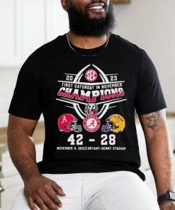 Official Alabama Crimson 42 28 LSU Tide First Saturday In November Champions 2023 Shirt