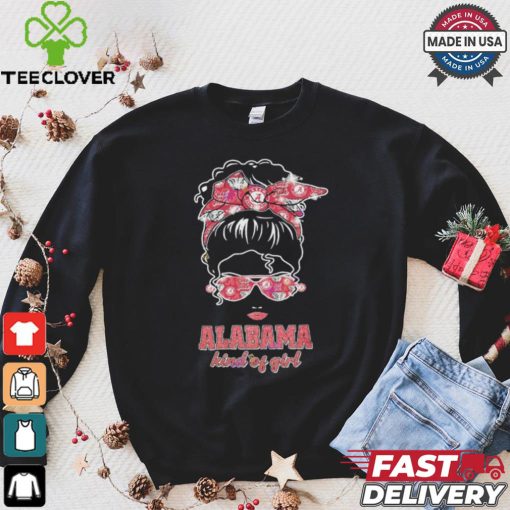 Official Alabama Crimson Tide Kind Of Girl Messy Bun Shirt