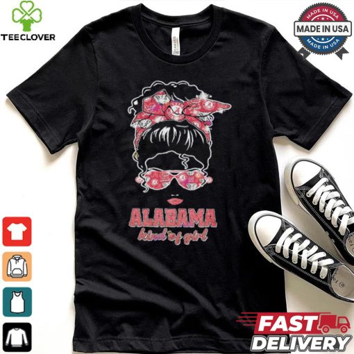 Official Alabama Crimson Tide Kind Of Girl Messy Bun Shirt
