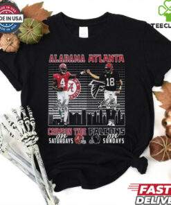 Official Alabama Crimson Tide On Saturdays Atlanta Falcons On Sundays Signatures 2024 Shirt