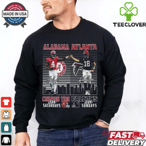 Official Alabama Crimson Tide On Saturdays Atlanta Falcons On Sundays Signatures 2024 Shirt