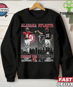 Official Alabama Crimson Tide On Saturdays Atlanta Falcons On Sundays Signatures 2024 Shirt