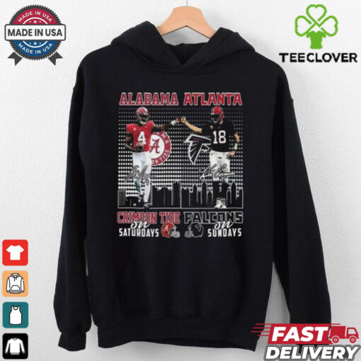 Official Alabama Crimson Tide On Saturdays Atlanta Falcons On Sundays Signatures 2024 Shirt