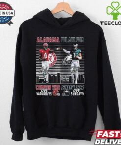 Official Alabama Crimson Tide On Saturdays x Philadelphia Eagles On Sundays Signatures 2024 Shirt