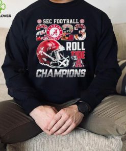 Official Alabama Crimson Tide SEC Football 2023 Roll Tide Champions Helmet Shirt