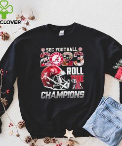 Official Alabama Crimson Tide SEC Football 2023 Roll Tide Champions Helmet Shirt