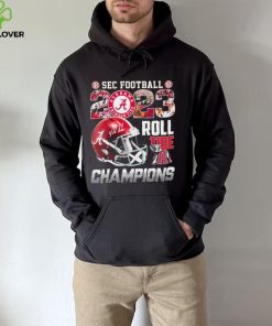 Official Alabama Crimson Tide SEC Football 2023 Roll Tide Champions Helmet Shirt