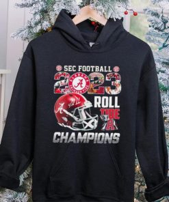 Official Alabama Crimson Tide SEC Football 2023 Roll Tide Champions Helmet Shirt