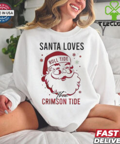 Official Alabama Crimson Tide Santa Loves Crimson Tide Christmas 2024 Shirt