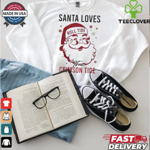 Official Alabama Crimson Tide Santa Loves Crimson Tide Christmas 2024 Shirt