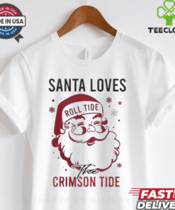 Official Alabama Crimson Tide Santa Loves Crimson Tide Christmas 2024 Shirt